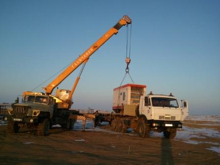 Доставка энергоблока на месторождение